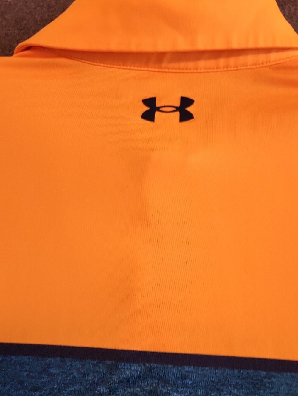 Under Armour Playoff Polo Mens Orange & Gray Short Sleeve Polo Sze XL Heat Gear - Picture 6 of 7